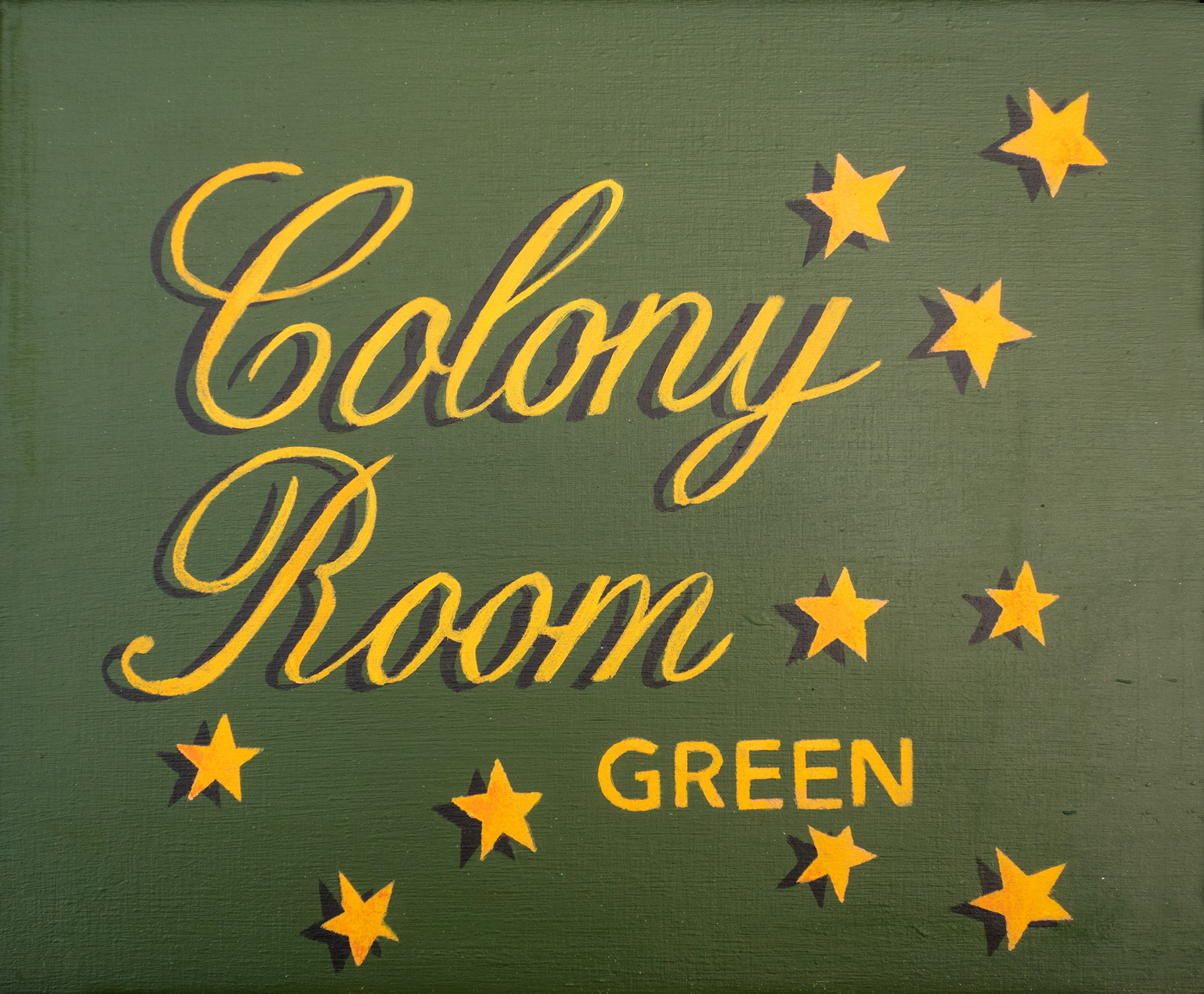 Colony Room Green sign — Design © Darren Coffield 2023